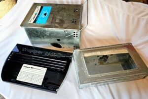 Three multiple catch mouse traps.