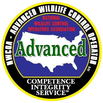 Advanced Wildlife Control Operator Certified by the National Wildlife Control Operators Association.