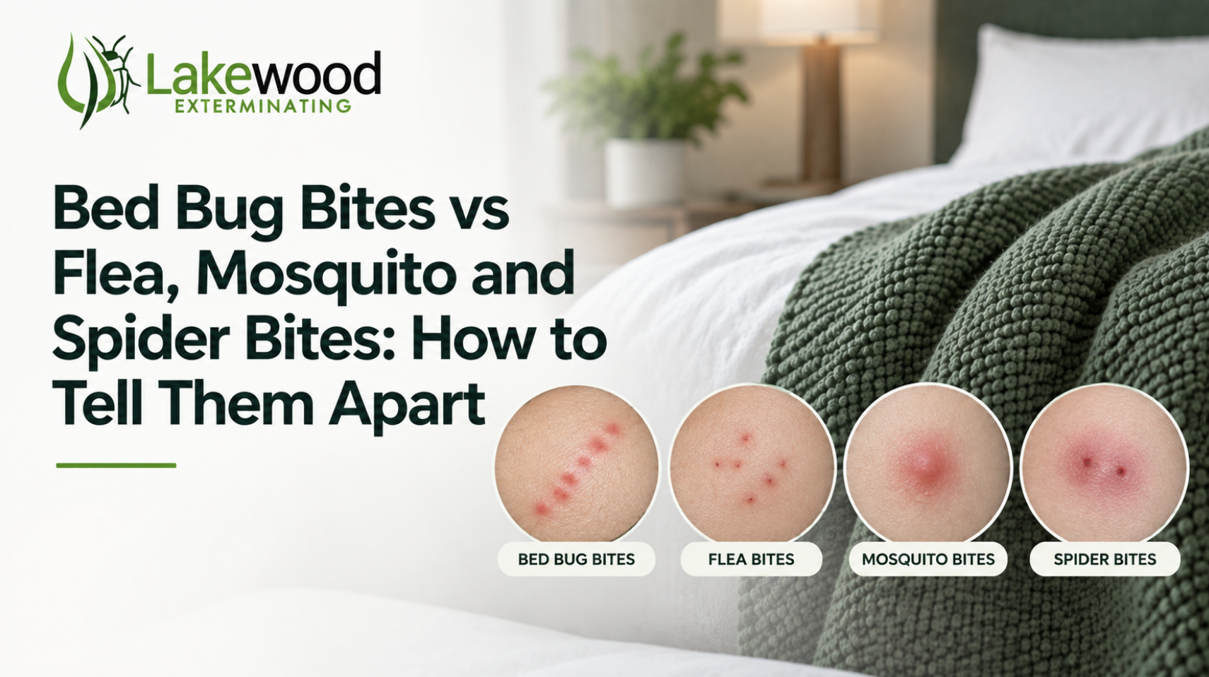 Bed Bug Bites vs Flea, Mosquito and Spider Bites: How to Tell Them Apart